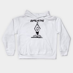 Breathe Yoga Pose v2 Kids Hoodie